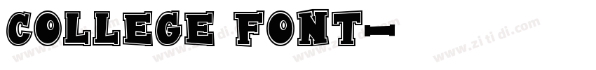 College Font字体转换